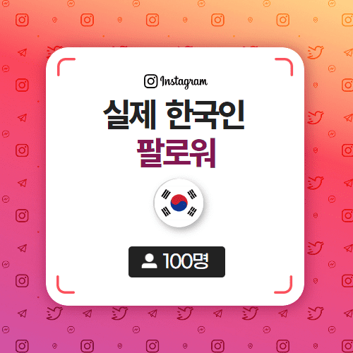[실제] 한국인 팔로워 100명